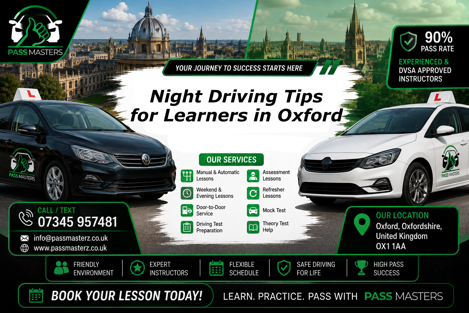 Night Driving Tips for Learner in Oxford