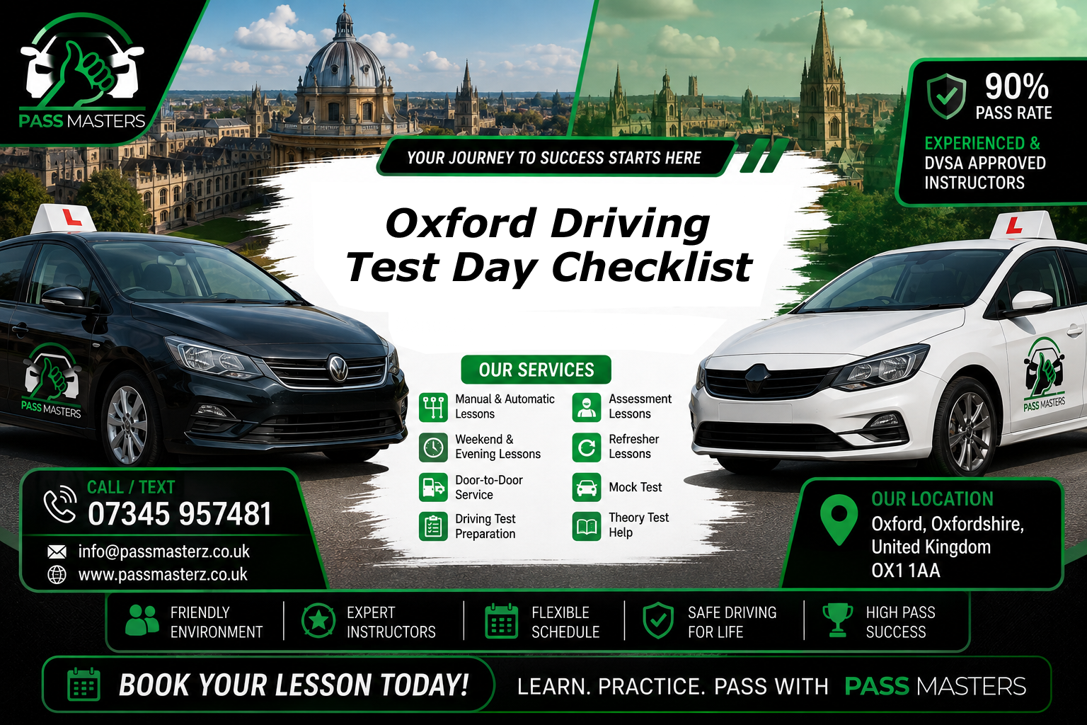 Oxford Driving Test Day Checklist